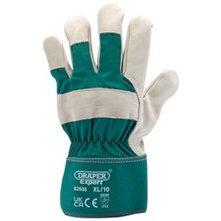 Draper Premium Leather Gardening Gloves, Extra Large