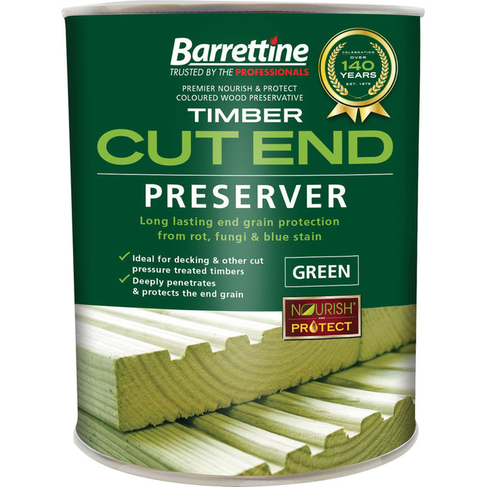 Barrettine 1ltr Timber/Decking Cut End Preserver Green