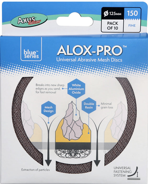 Axus Blue Series Alox-Pro 150mm Universal Abrasive Discs