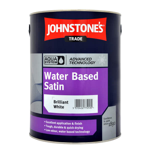 Johnstones Brilliant White Aqua Water Based Satin