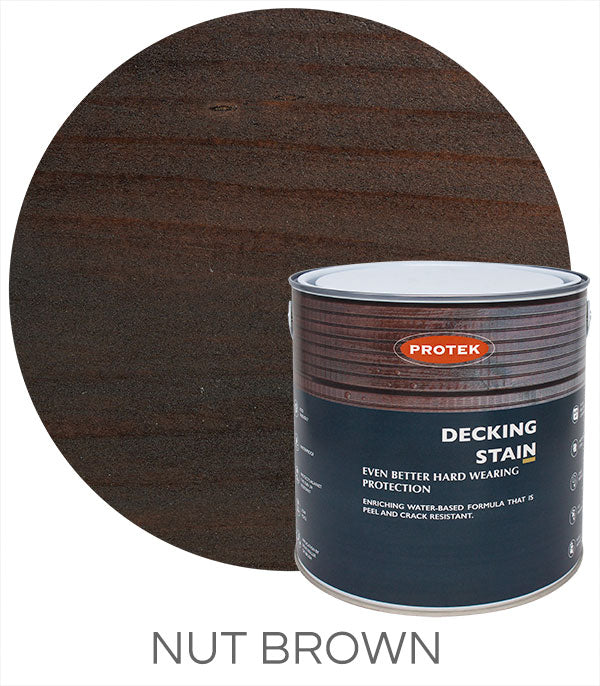 Protek 2.5ltr Decking Stain Nut Brown