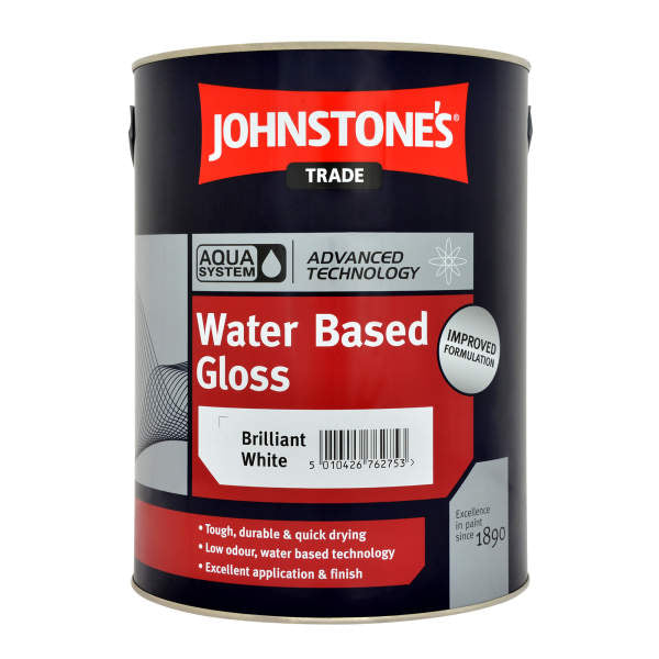 Johnstones Brilliant White Aqua Water Based Gloss