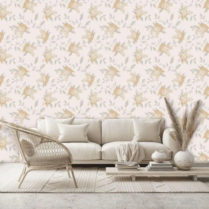 Laura Ashley Portland Wallpaper  - 127394 - Apricot