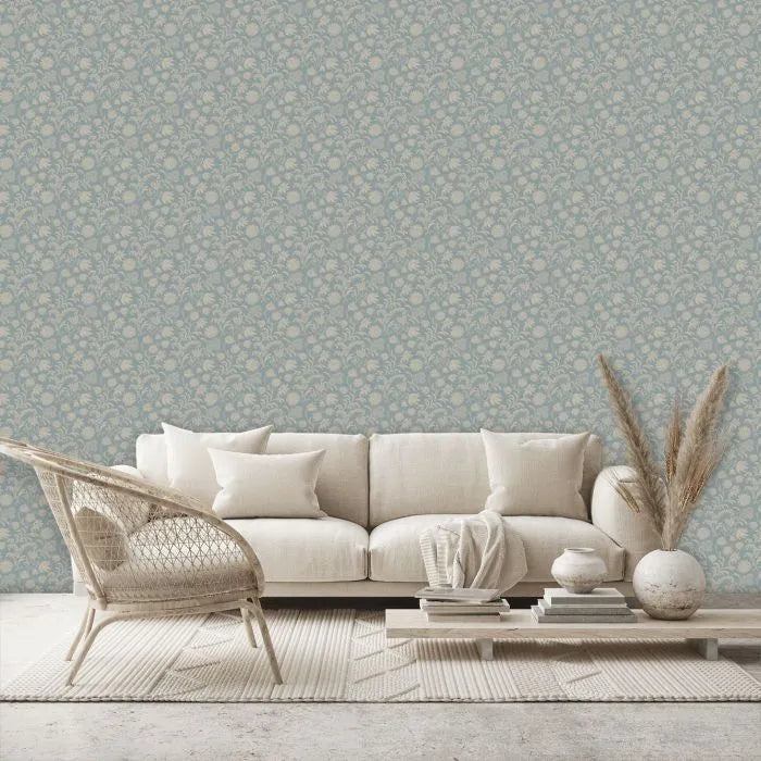 Laura Ashley Hemingway Wallpaper - 140317 - Seaspray