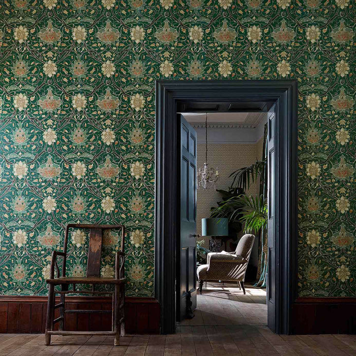 Morris & Co Montreal Forest/Teal Wallpaper