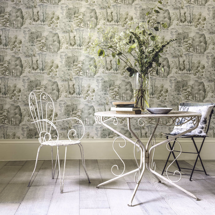 Waterperry Gilver/Linen Wallpaper