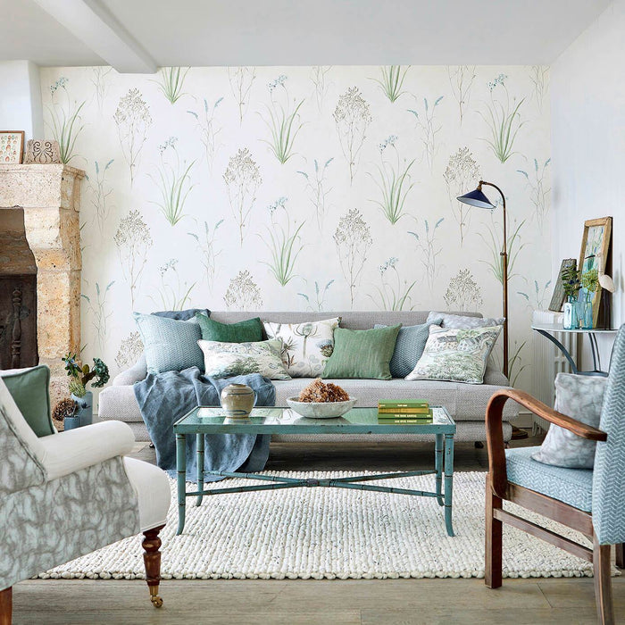 Farne Grasses Cream/Sage Wallpaper