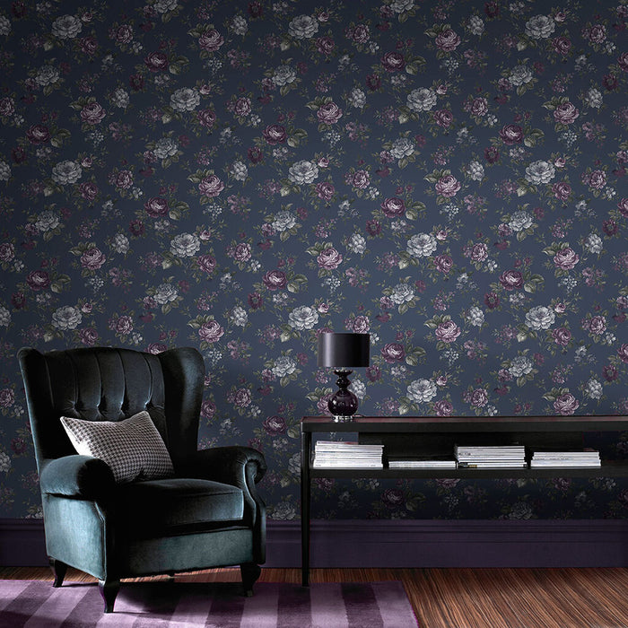 Graham & Brown Muse Wallpaper 103506 French Navy