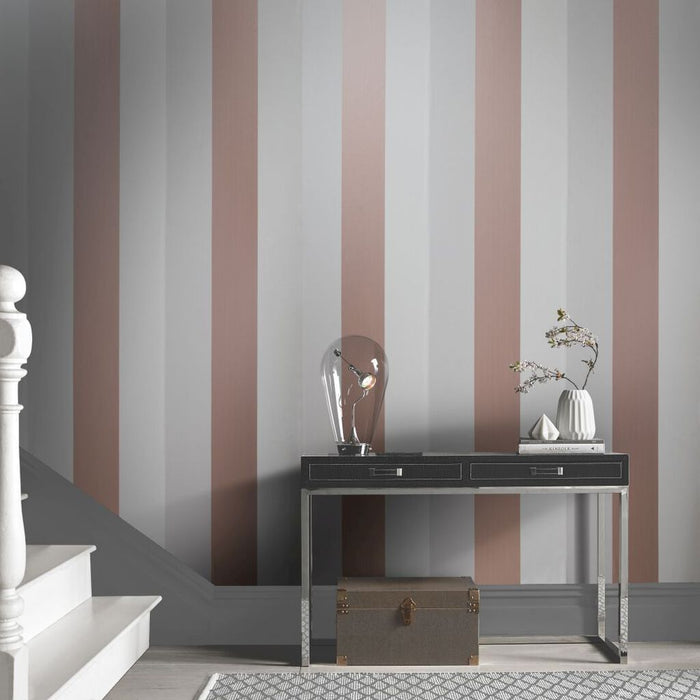 Graham & Brown Figaro Rose Gold/Mink Wallpaper