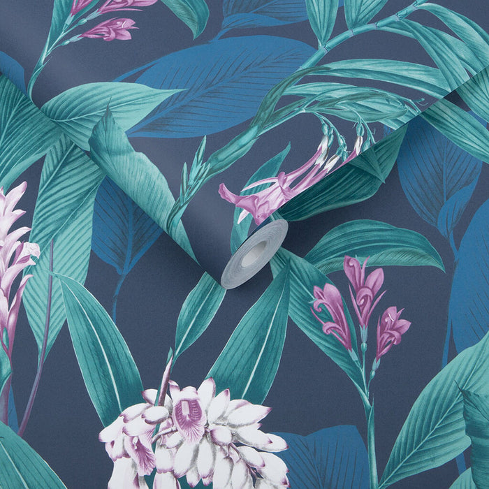 Graham & Brown Botanical Midnight Wallpaper