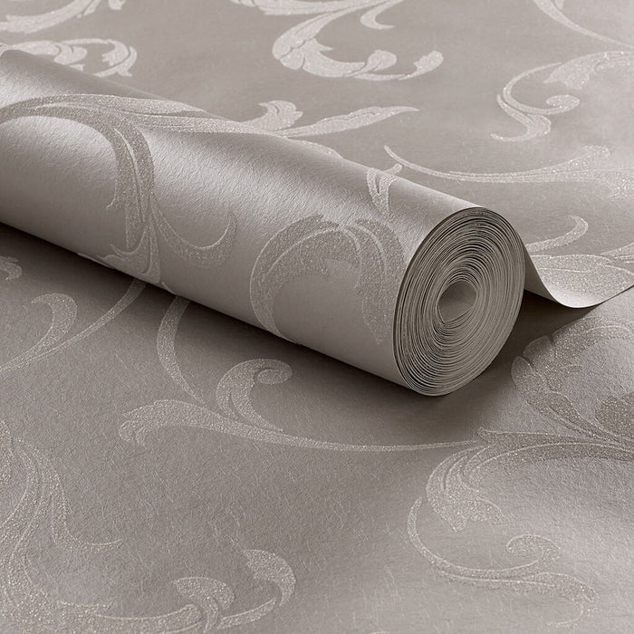 Graham & Brown Baroque Bead Platinum Wallpaper