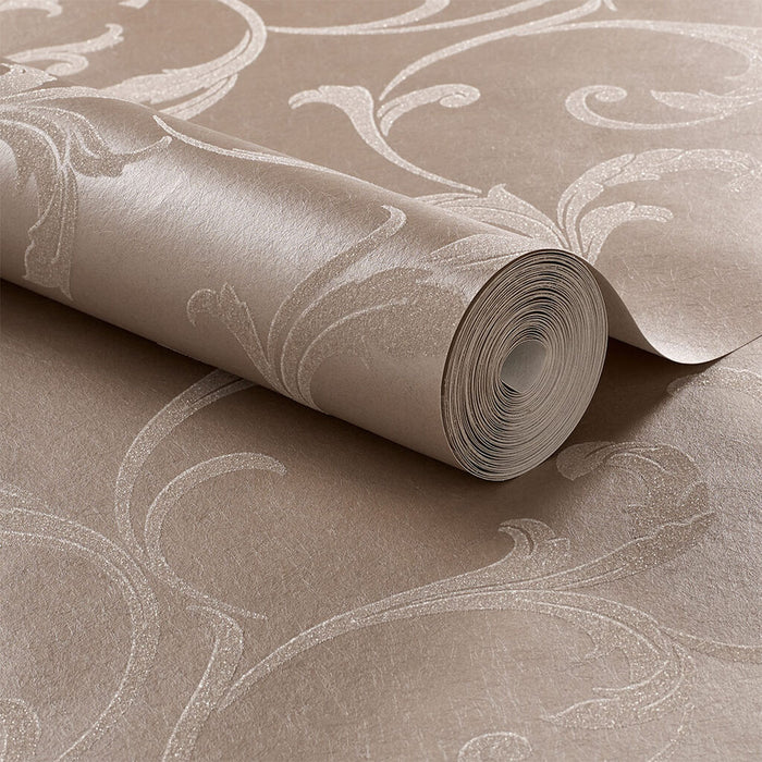 Graham & Brown Baroque Bead Champagne Wallpaper