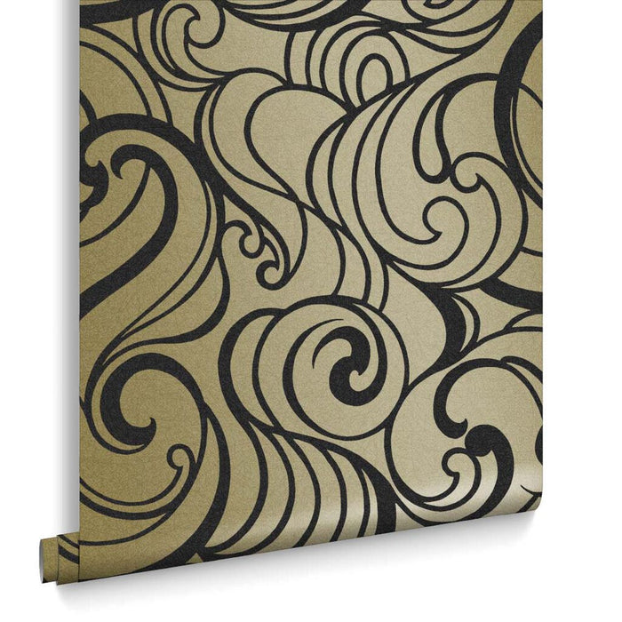 Graham & Brown Hula Swirl Gilded Wallpaper