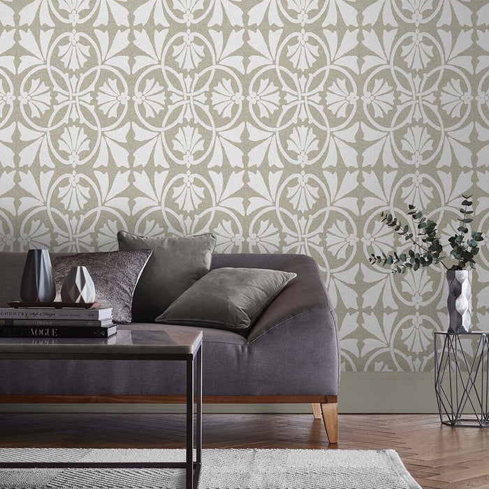 Graham & Brown Thrones Chalk/Taupe Wallpaper