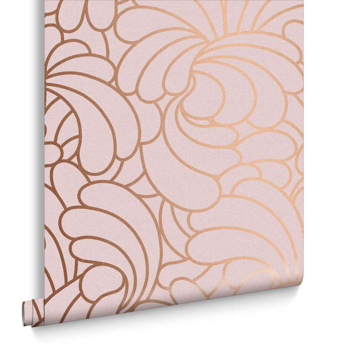 Graham & Brown Bananas Copper Blush Wallpaper