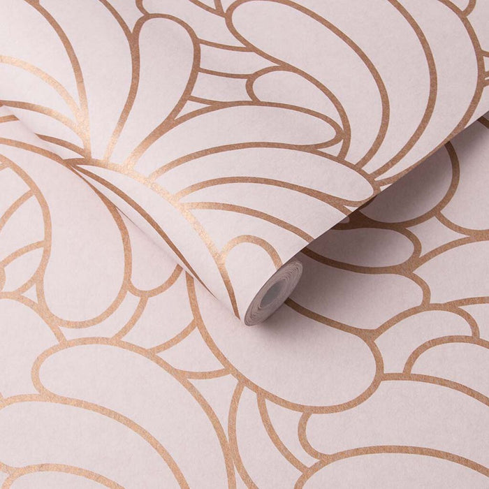 Graham & Brown Bananas Copper Blush Wallpaper