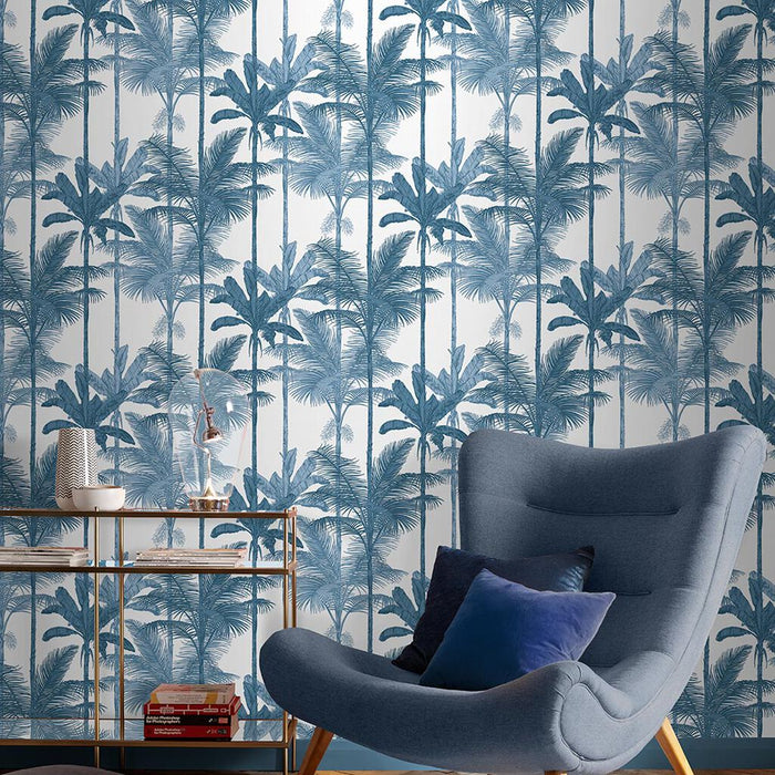 Graham & Brown Jungle Cobalt Wallpaper