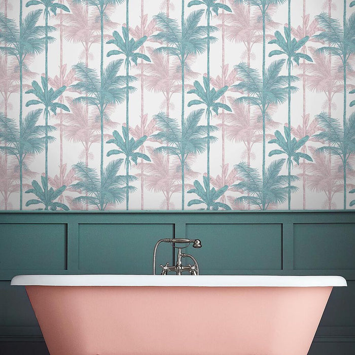 Graham & Brown Jungle Blush/Green Wallpaper