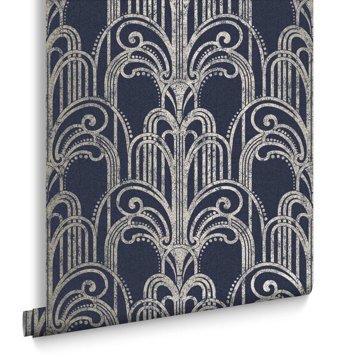 Graham & Brown Art Deco Midnight Wallpaper