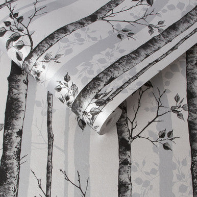 Graham & Brown Albero Wallpaper 106424 Black & White