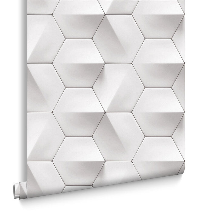 Graham & Brown Hex-a-gone Wallpaper 106439 Grey