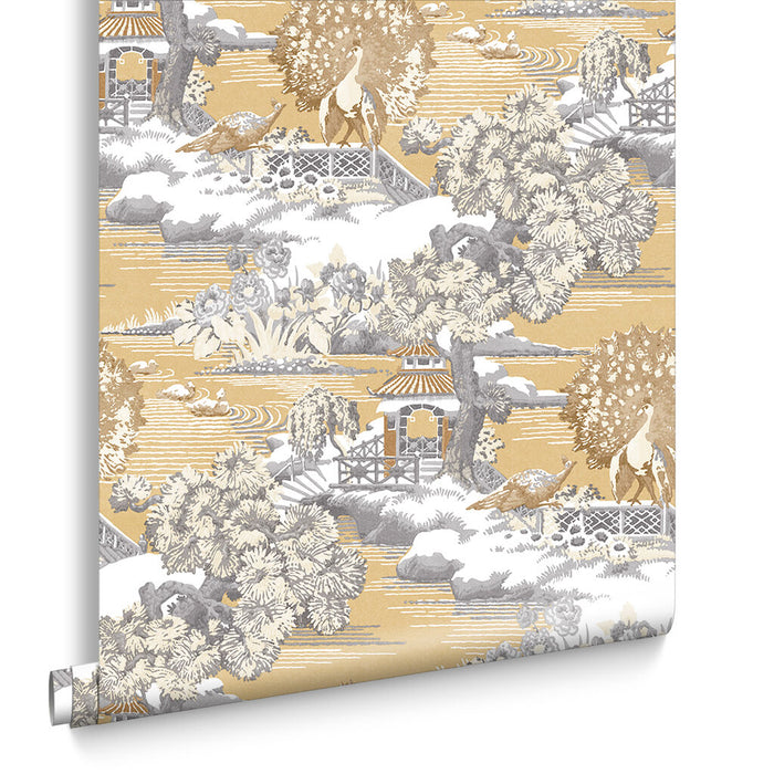 Graham & Brown Bouquet Edo Toile 107885 Mustard