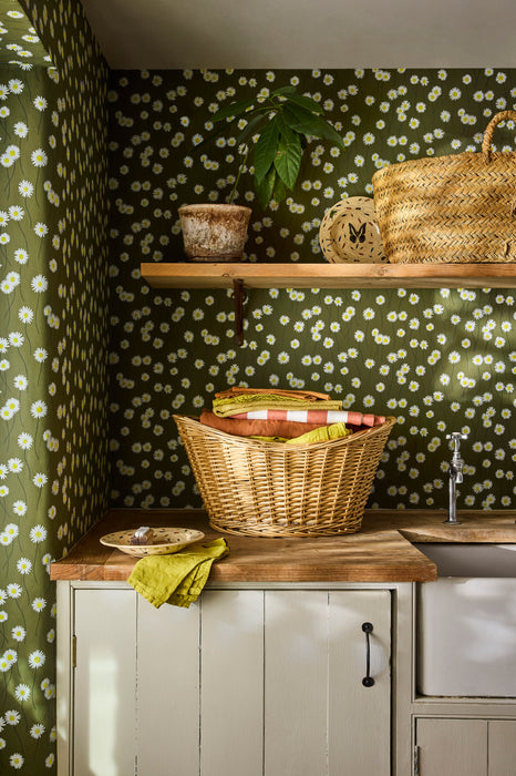 Little Greene Moon Daises Olive Colour