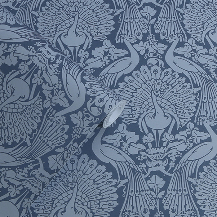 Laura Ashley Peacock Damask 114910 Dusky Seaspray