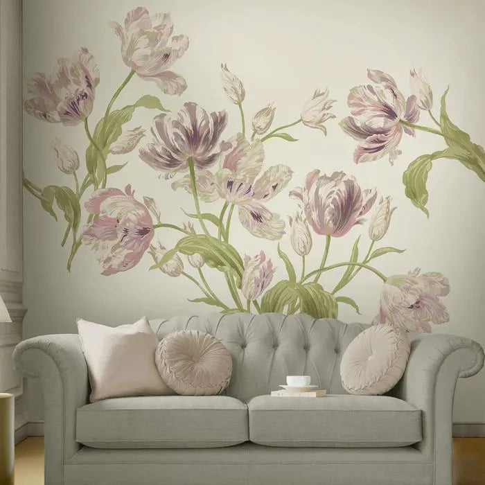 Laura Ashley Gosford Mural Wallpaper - 122381FXST - Grape