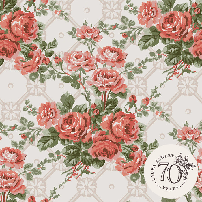 Laura Ashley Country Roses 121081 Old Rose Pink