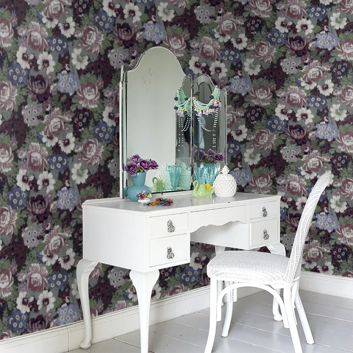 Laura Ashley 121088 Honnington Peonies Blackberry Purple
