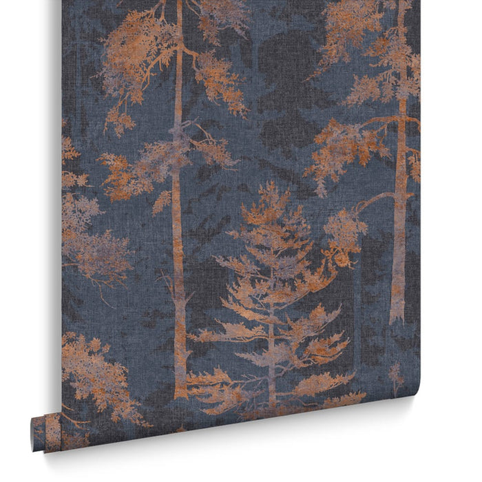Graham & Brown Norse Forest 121427 Navy & Bark