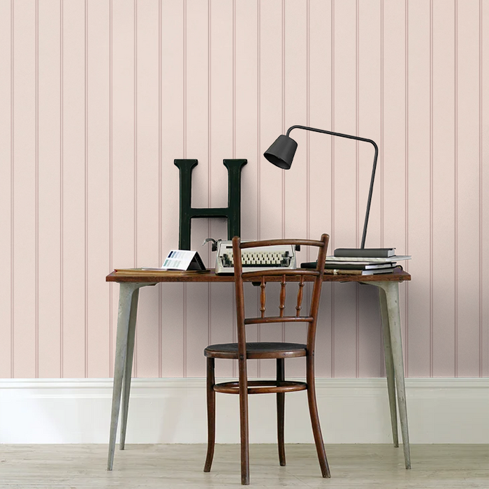 Laura Ashley 122760 Chalford Wood Panelling - Plaster Pink