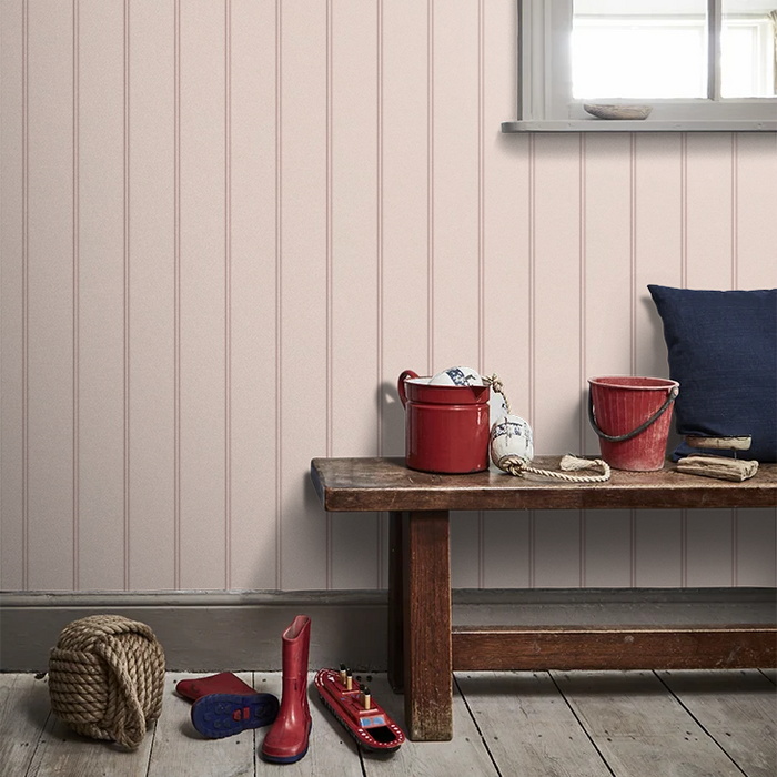 Laura Ashley 122760 Chalford Wood Panelling - Plaster Pink