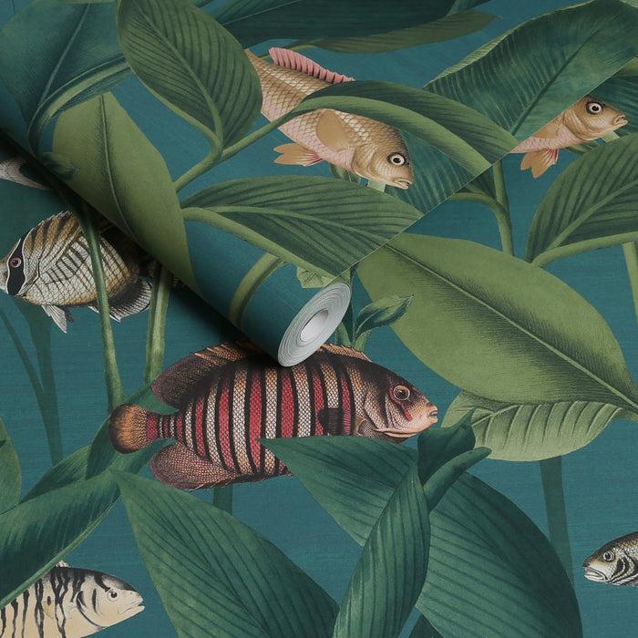 Graham & Brown Aquarium Teal Wallpaper