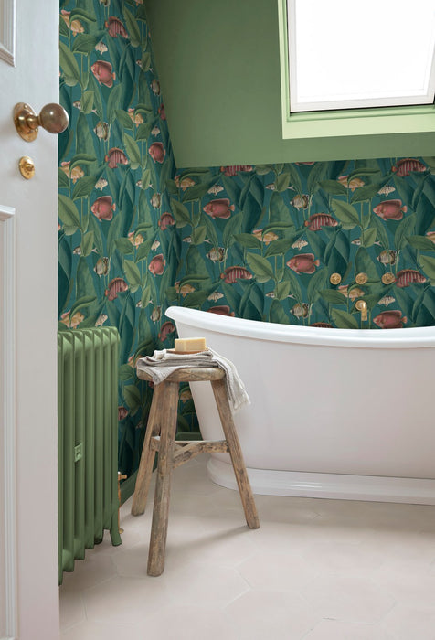 Graham & Brown Aquarium Teal Wallpaper