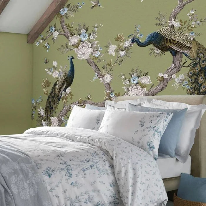 Laura Ashley Belvedere Mural Wallpaper - 121739FXST - Hedgerow