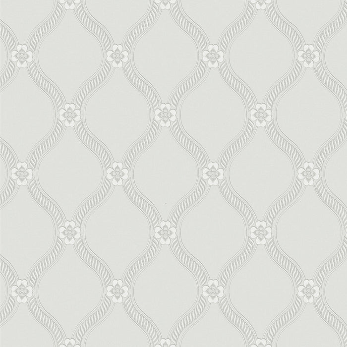 Laura Ashley Landford Paintable Wallpaper - 143258 - White