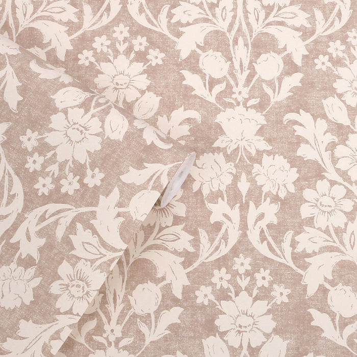 Laura Ashley Semington Silhouette Wallpaper - 143323 - Plaster Pink