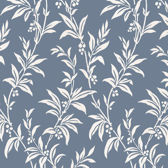 Laura Ashley Paxford Leaves Wallpaper - 143326- Dark Seaspray