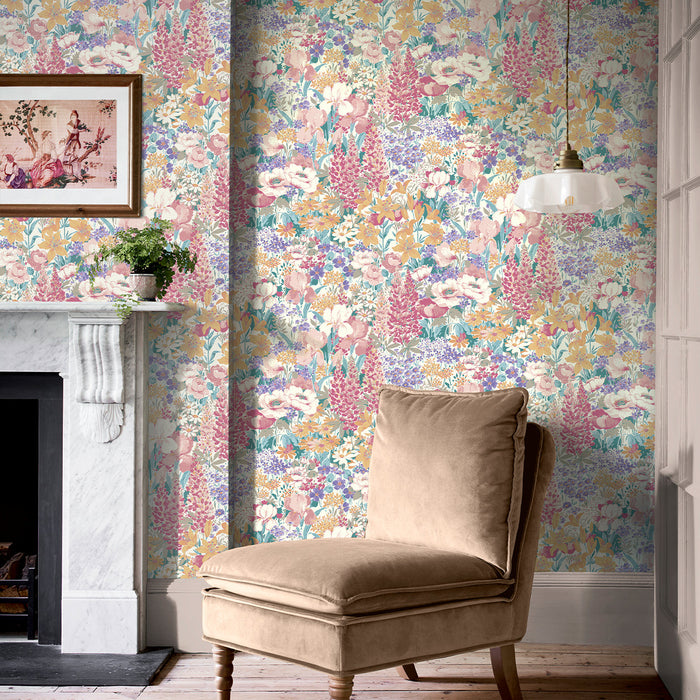 Laura Ashley Everingham Meadow Wallpaper - 143328 - Multi