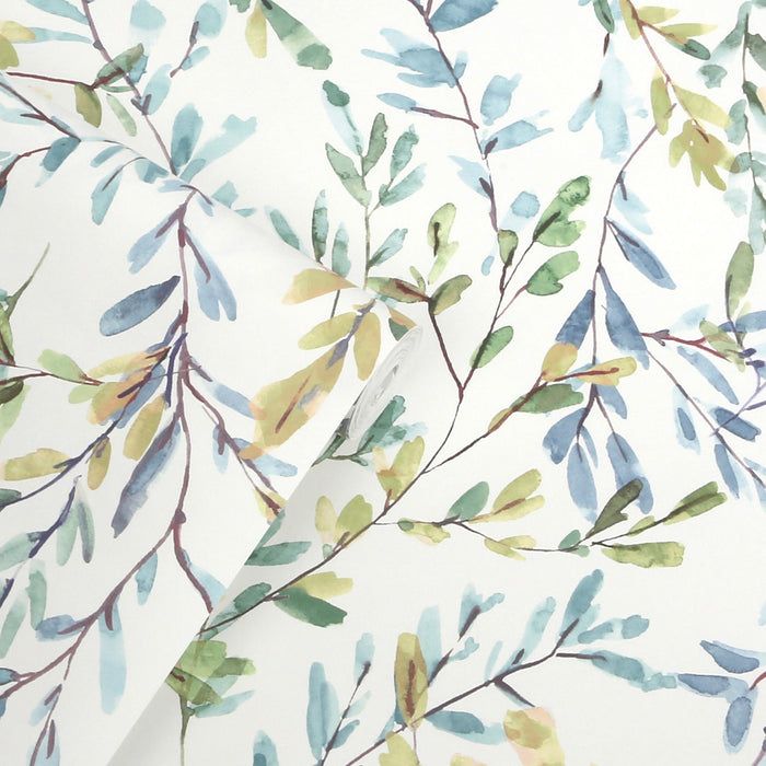 Laura Ashley Brayton Leaves Wallpaper - 143329 - Fresh Green