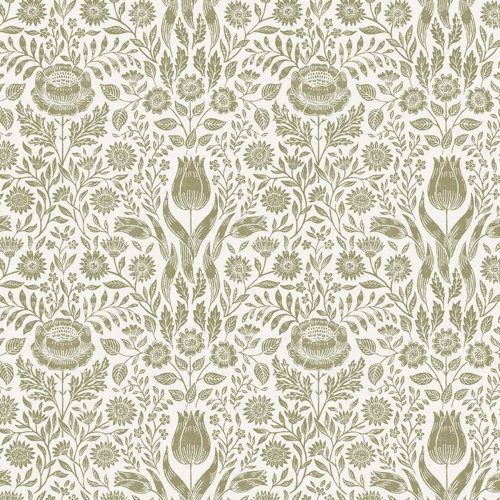 Laura Ashley Ashstead Damask Wallpaper - 143333 - Hedgerow