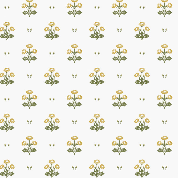 Laura Ashley Harthill Daisy Wallpaper - 143335- Ochre Yellow