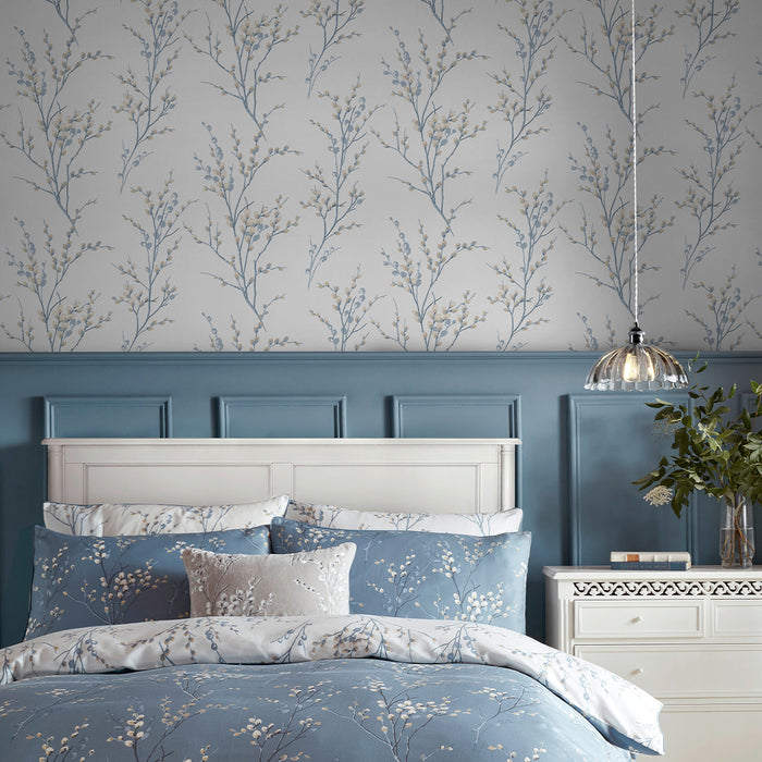 Laura Ashley Pussy Willow Wallpaper - 143337 - Seaspray