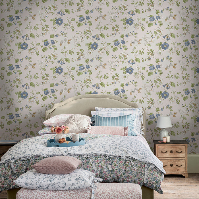 Laura Ashley Pennywell Grove Wallpaper - 143338 - Chalk Blue