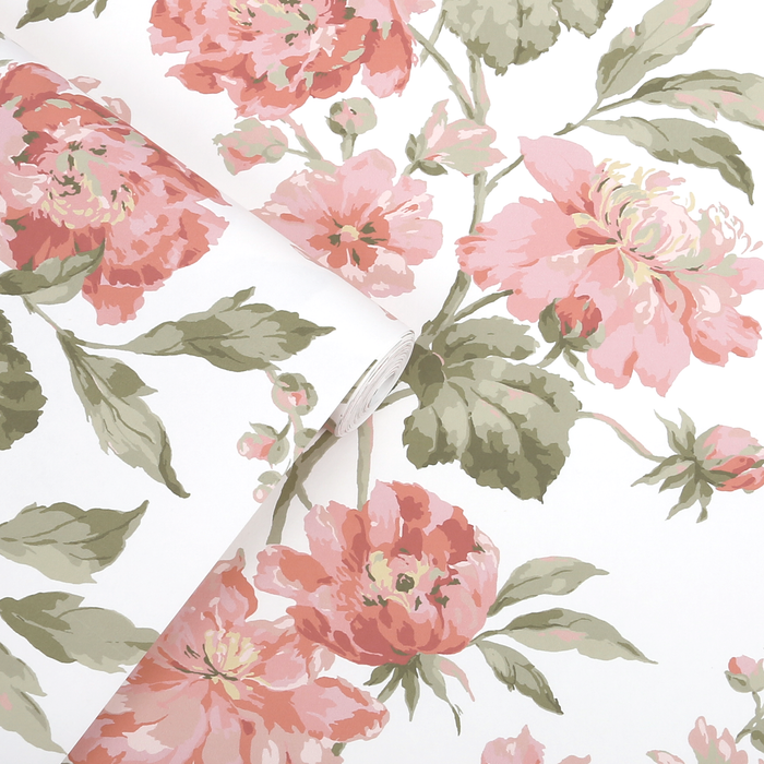 Laura Ashley Romilly Wallpaper - 146949 - Pink