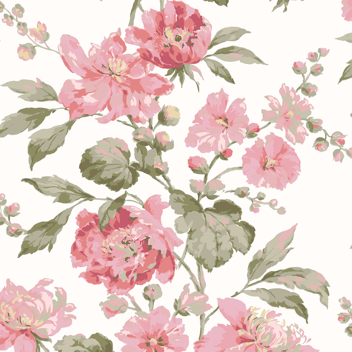 Laura Ashley Romilly Wallpaper - 146949 - Pink