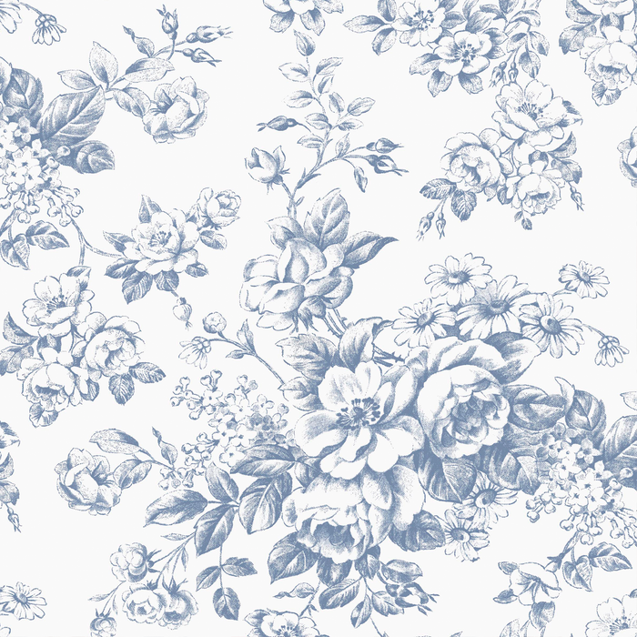Laura Ashley Toile Delight  Wallpaper - 146952 - Cornflower Blue