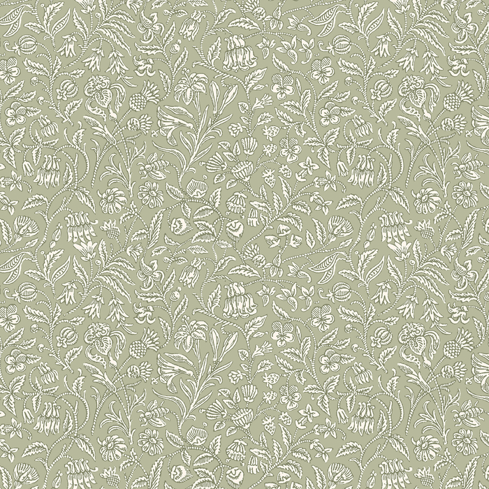 Laura Ashley Elmdon Wallpaper - 146957 - Sage Green